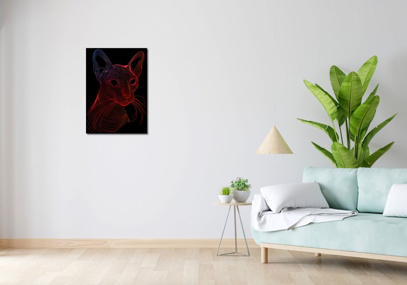 Plakat 50x70cm Cyfrowa Kocica zdjęcie 4