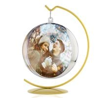 BOMBKA na stojaku + dowolne ZDJĘCIE ozdoba prezent na święta