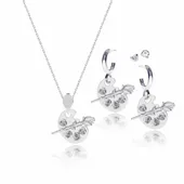 Paleta farb z różą Frida Khalo srebrny komplet biżuterii ankier srebro 925