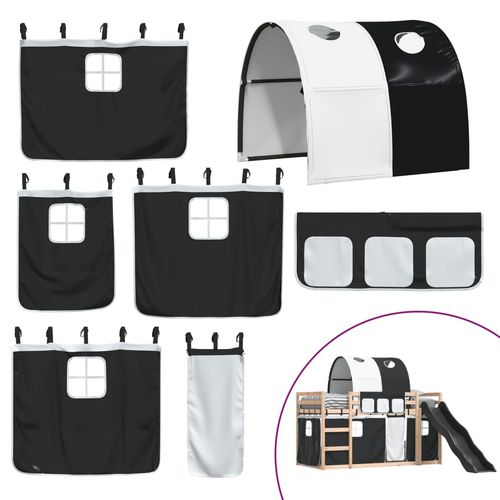 Łóżko na antresoli, ze zjeżdżalnią i zasłonkami, 80x200 cm na Arena.pl