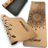 MATA DO ĆWICZEŃ KORKOWA ENERO FIT DO JOGI FITNESS