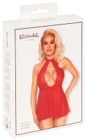kissable babydoll czerwona halka koronka + stringi s/m