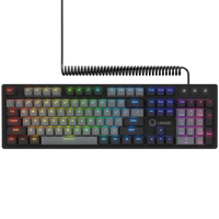 lorgar klawiatura gamingowa azar 514, przewodowa, rgb, czarna