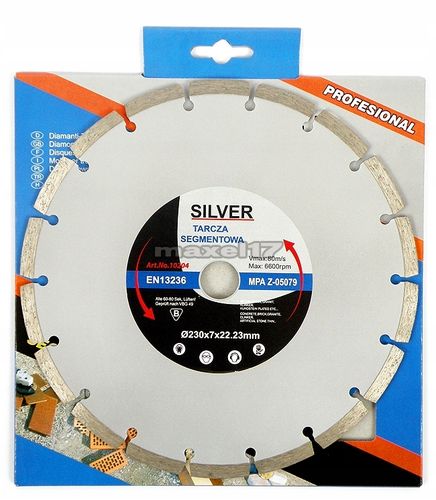 TARCZA DIAMENTOWA 230 SILVER SEGMENT Beton Kostki na Arena.pl
