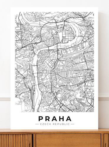 Plakat mapa plan miasta Praga 61x91 cm na Arena.pl