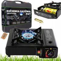 KUCHENKA TURYSTYCZNA PIKNIKOWA GAZOWA 2800W PRZENOŚNA 2W1 WALIZKA NA BUTLE