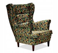 Fotel uszak ARI PRINT skandynawski  pawie oko model 3D wzó