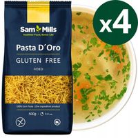 4x Makaron bezglutenowy kukurydziany nitka cienka 500g SamMills bez