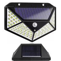 Lampa solarna 100 LED z czujnikiem zmierzchu i ruchu praktyczne oświetlenie ogrodowe