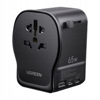 Ugreen S550 Uniwersalny Adapter Podróżny Ładowarka GaN 65W 3xUSB-C/A