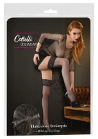 cottelli legwear pończochy kabaretki z koronką i systemem silikonowym