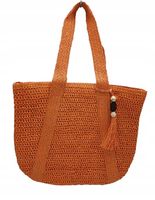 Maxfly - modna pleciona torebka chwost pomarańczowy L0105