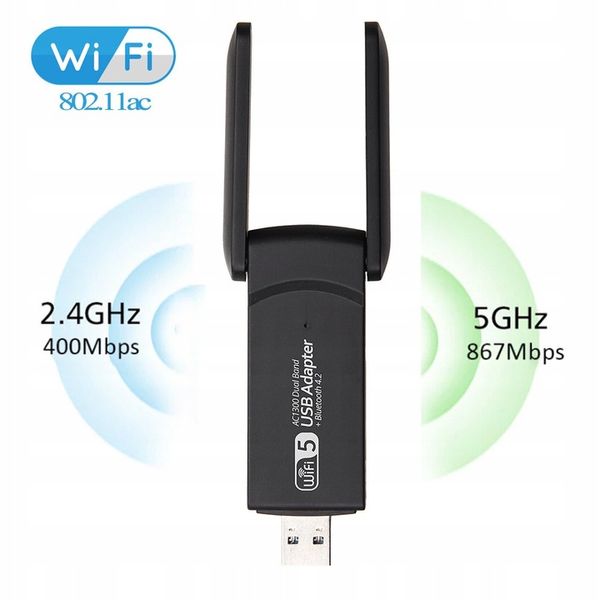 KARTA SIECIOWA WI-FI ADAPTER USB 3.0 1300Mbps DUAL zdjęcie 9