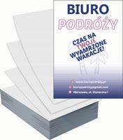 Ulotki A5 reklamowe firmowe 5000szt projekt w cenie BIURO PODRÓŻY