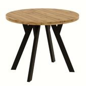 Stół okrągły ROKSI 90 cm rozkładany do 190 - dąb wotan