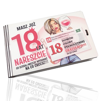 pudełko na pieniądze 16 x 9,5cm banknotówka na 18 urodziny kolor