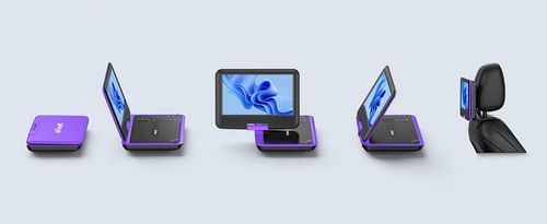 PRZENOŚNY SAMOCHODOWY ODTWARZACZ DVD 9'' LCD CZARNE 2000mAh Baterią na Arena.pl