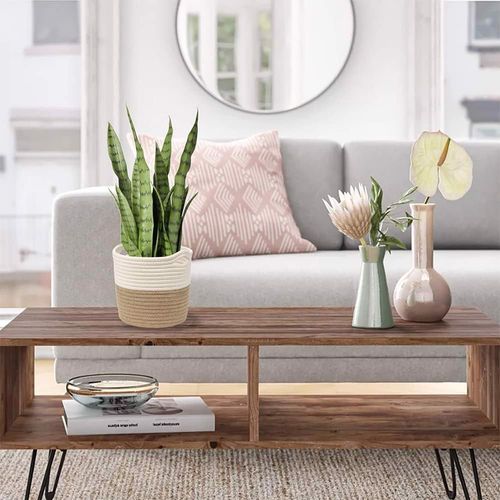 Osłonka Doniczka Kosz pleciony z Liny Bawełnianej na Arena.pl