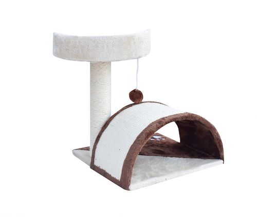 Drapak dla kota Hamak+Budka biało-brązowy NOWOŚĆ 17042 na Arena.pl