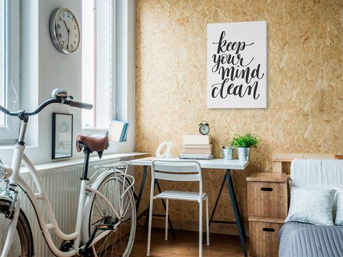 56809 Obraz na płótnie KEEP YOUR MIND CLEAN - NAPIS na Arena.pl