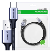 kabel ugreen us288 60126 usb-a / usb-c qc 3.0 3a 1m - szary
