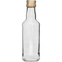 Butelka monopolowa 200 ml, ze złotą zakrętką fi 28, 1 szt.