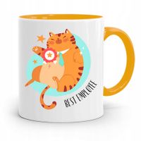 Dla Pracownika Kubek Żółty Best Employee Prezent Z Nadrukiem Ze Zdjęciem