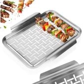 Płyta Grillowa Blacha Tacka Ruszt do Grillowania Stalowa Perforowana 29,5cm