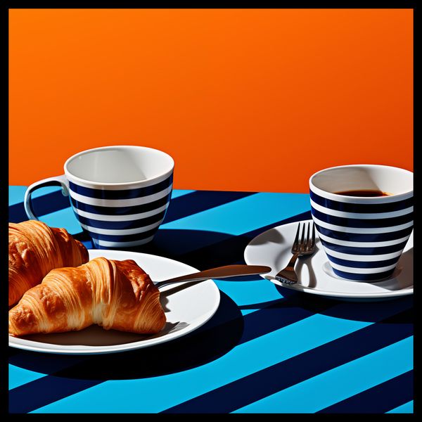 Plakat 70x70cm Croissanty zdjęcie 2