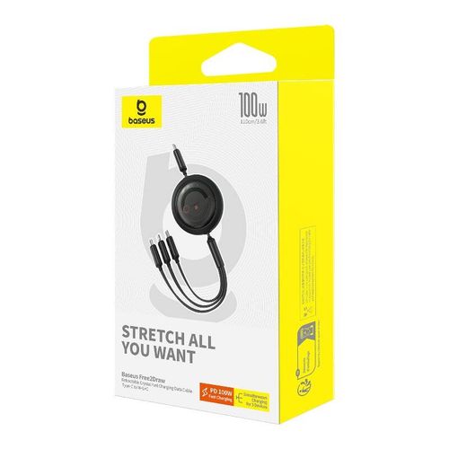 kabel usb-c 3w1 baseus free2draw usb-c/lightning/micro 100w, 1,1m na Arena.pl