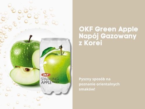 OKF Sparkling Green Apple koreański napój gazowany zielone jabłko 350ml na Arena.pl