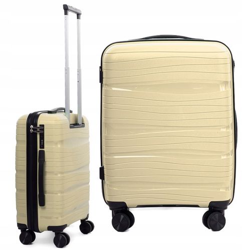 WALIZKA MAŁA NIEZNISZCZALNA KABINOWA RGL 4 PODWÓJNE KÓŁKA POLIPROPYLEN na Arena.pl