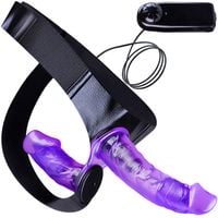 Wibrujący Penis Strap On Dwustronny Strap On Dla Par