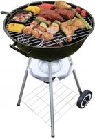 Grill BBQ KETTLE Ogrodowy węglowy na brykiet Zamykany POKRYWA półka