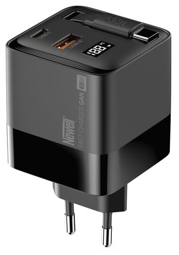 Ładowarka sieciowa Newell GaN 65 W LCD - EU na Arena.pl