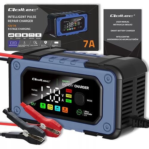 Ładowarka Prostownik z funkcją naprawy do LIFEPO4 AGM 12V 7A 4 tryby Mocny na Arena.pl