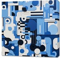 Obraz 90x90cm Niebieski Labirynt