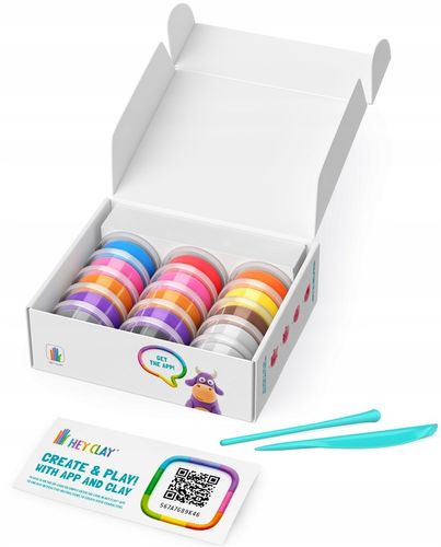 Masa Plastyczna Zestaw Zwierzątka HEY CLAY dla Dzieci+15 pojemników 4 lata+ na Arena.pl