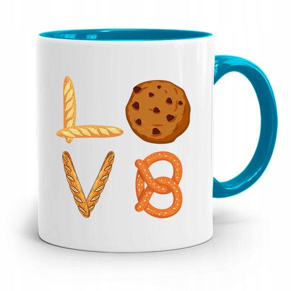 Kubek Błękitny Prezent Dla Piekarza Cukiernika Z Nadrukiem Ze Zdjęciem zdjęcie 1