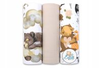 Ega Pieluchy Muślinowe Pieluszki Premium 3Szt 4695 Zestaw Nr 58