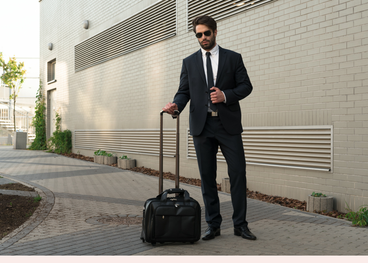 Torba podróżna na kołach McKlein Chicago 17" Czarna zdjęcie 3