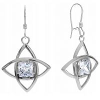 SREBRNE KOLCZYKI PRZESTRZENNE KWIAT LOTOSU SREBRO PRÓBY 925