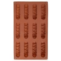 Forma do ciastek i pralin silikonowa brązowa 29x17x1,8 cm