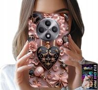 ETUI DO OPPO RENO12 F / 12FS 5G - KOBIECE WZORY KŁÓDKA SERCE CASE + SZKŁO