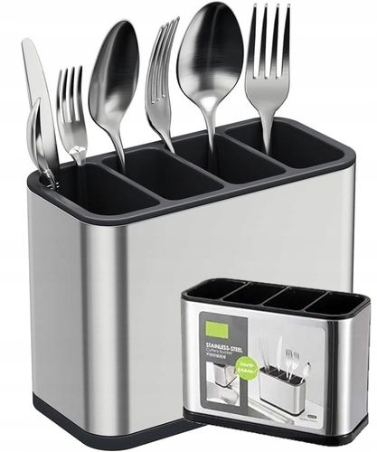 OCIEKACZ NA SZTUĆCE PRZYBORY SUSZARKA POJEMNIK ORGANIZER SREBRNY Z na Arena.pl