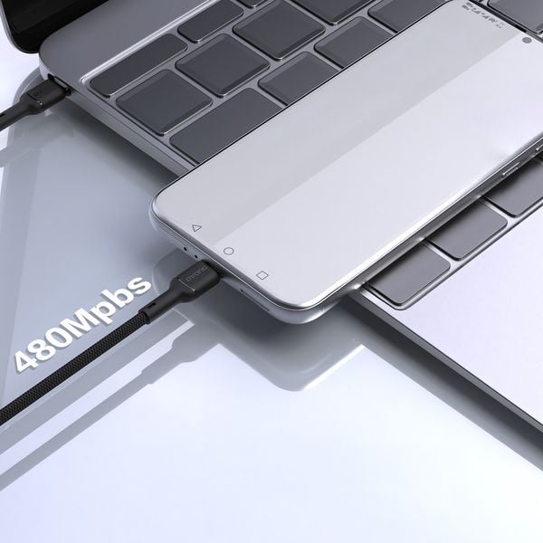 Kabel przewód USB-C - iPhone Lightning 30W 2m - czarny zdjęcie 7