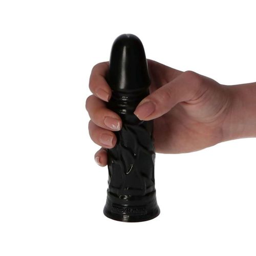 małe czarne gumowe dildo żylaste z przyssawką 13cm na Arena.pl