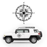 NAKLEJKA NA SAMOCHÓD TERENOWY dekoracyjna róża wiatrów KAMPER camper 50 cm