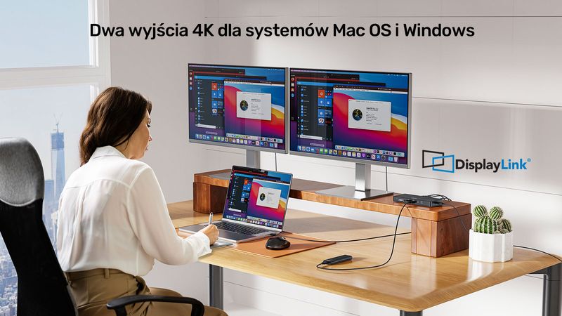 Unitek Przełącznik KVM 2 komputery 2 monitory 4K zdjęcie 7
