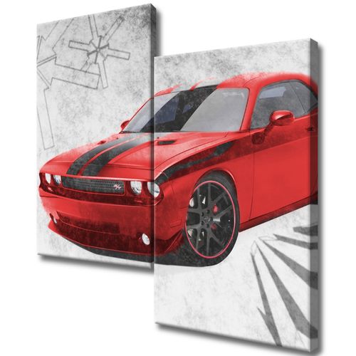 Obraz 60X60 Dodge Challenger Blacktop Dodge Chall na Arena.pl